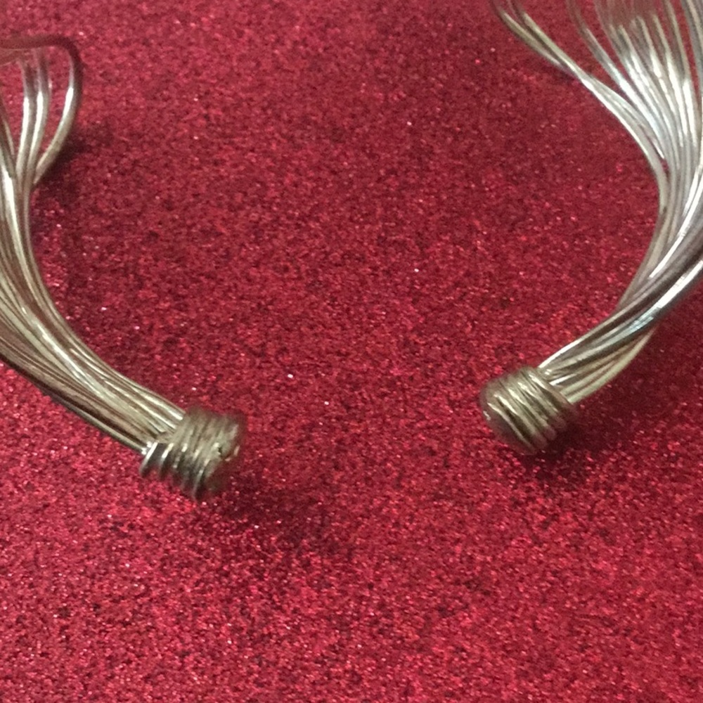 Silver Braided Bracelet Cuff - image 5